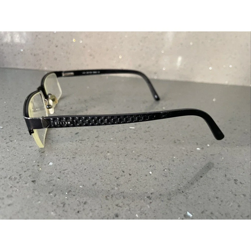 Helium Paris 4175 SMBLK Black Rectangular Eyeglasses Frames ONLY 54-17-140
